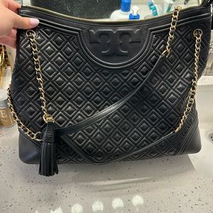 Tory Burch Black Fleming Tote